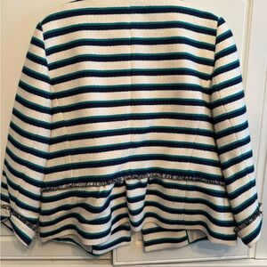 Talbots Blue and White Striped Jacket
